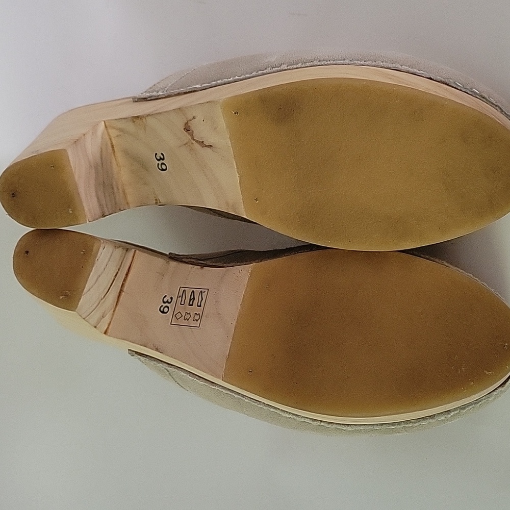 Free People Womens Wooden Heel Clogs Sz39eu Sz 9 Boho Festival - Picture 9 of 12